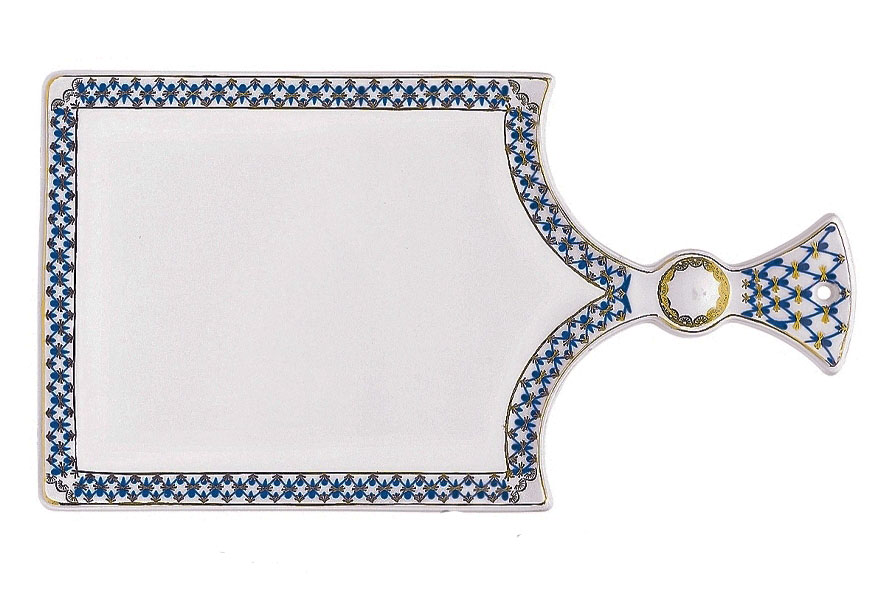 Lomonosov Porcelain Cheeseboard Cobalt Net