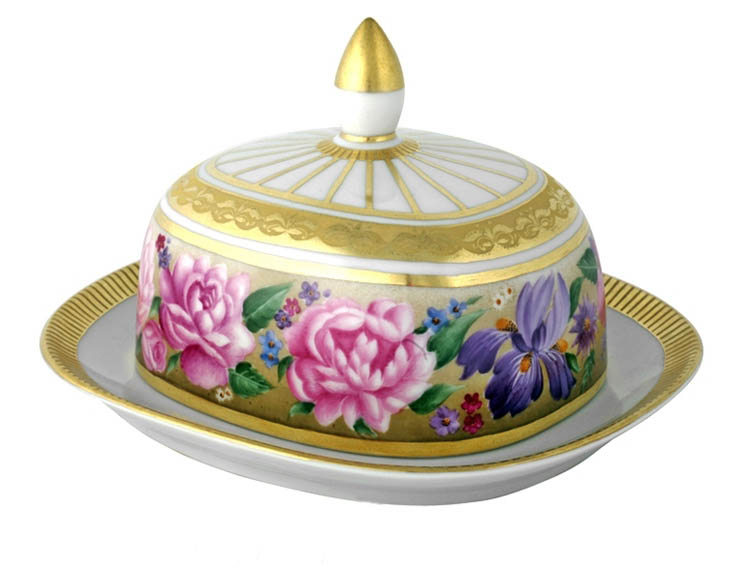 Butter Holder Dish Alexandria Recollection Lomonosov Porcelain
