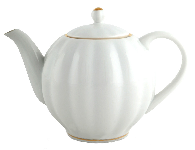 Lomonosov Porcelain Teapot Snow White Tulip 3 Cups 20 oz/600 ml