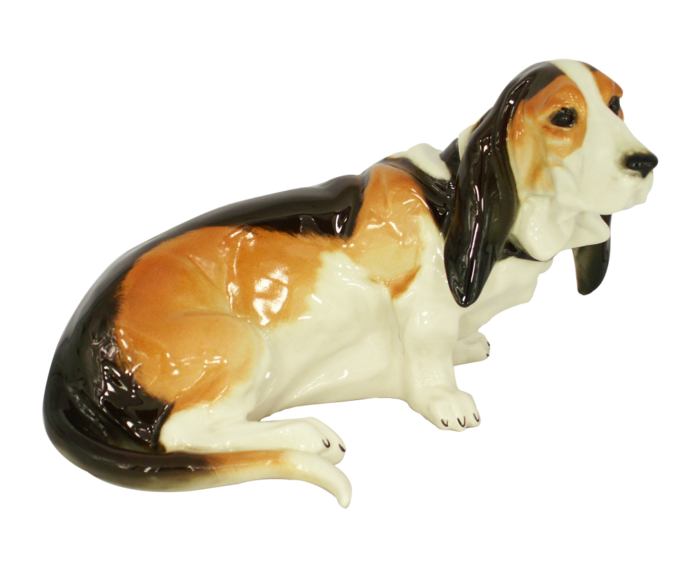 Basset Hound Dog Lomonosov Porcelain Figurine