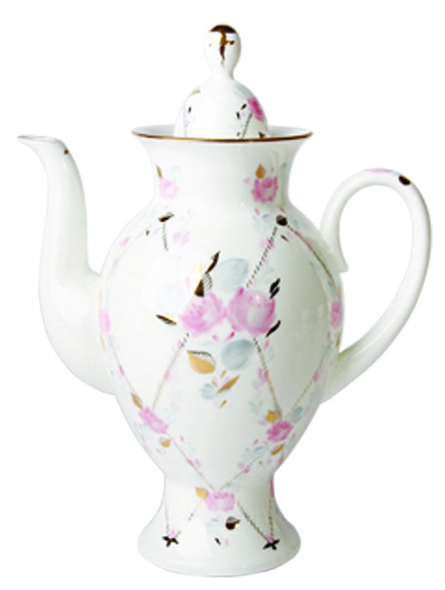 Lomonosov Porcelain Coffee Pot Galant 21.3oz/630ml  Bone China 