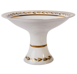 Lomonosov Porcelain Candy Vase Jade Background 7.3" D