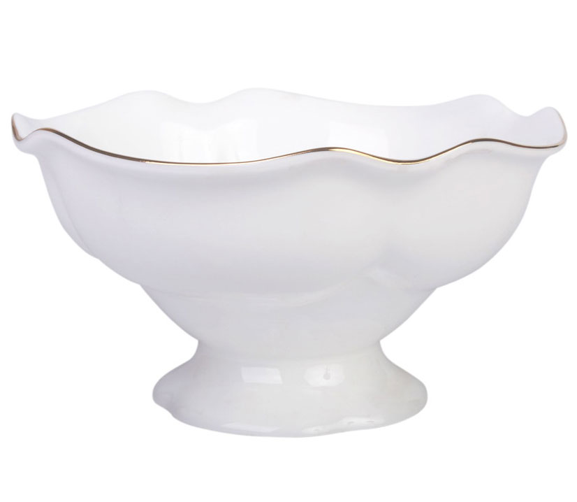 Lomonosov Porcelain Candy Vase Natasha Golden Ribbon 10.1 fl.oz/300 ml