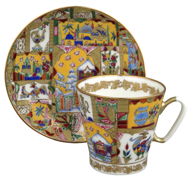Cup and Saucer Bone China Fairytale 2.71 fl.oz/80 ml