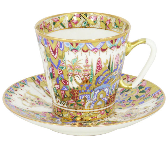 Cup and Saucer Bone China Oriental Gifts 2.71 fl.oz/80 ml