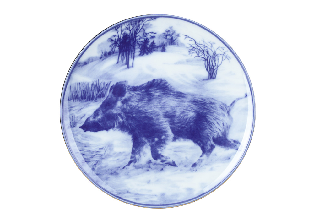 Decorative Wall Plate 2019 Year of PIG Wild Boar (2) 7.7"/195 mm