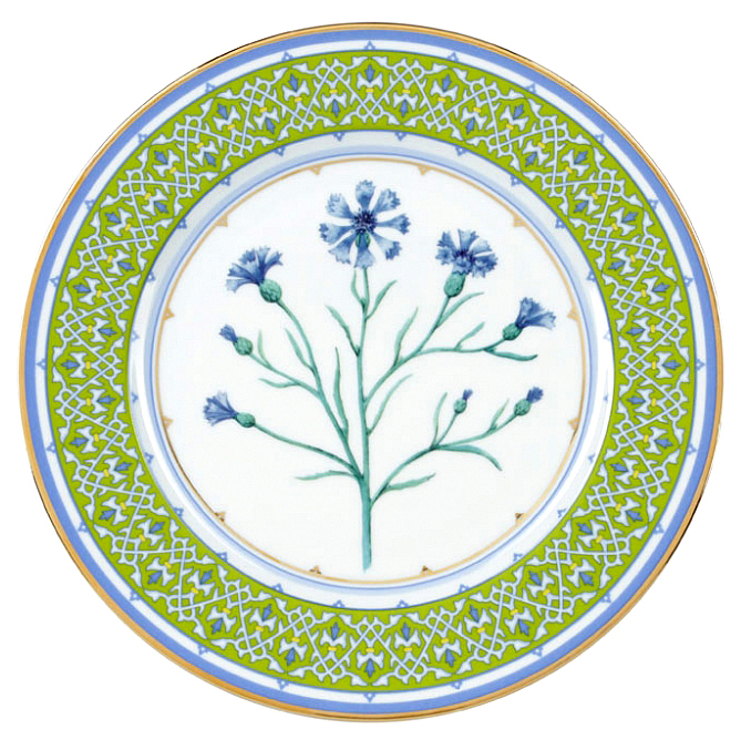 Decorative Wall Plate Blue Cornflower 10.6"/270 mm Lomonosov Porcelain