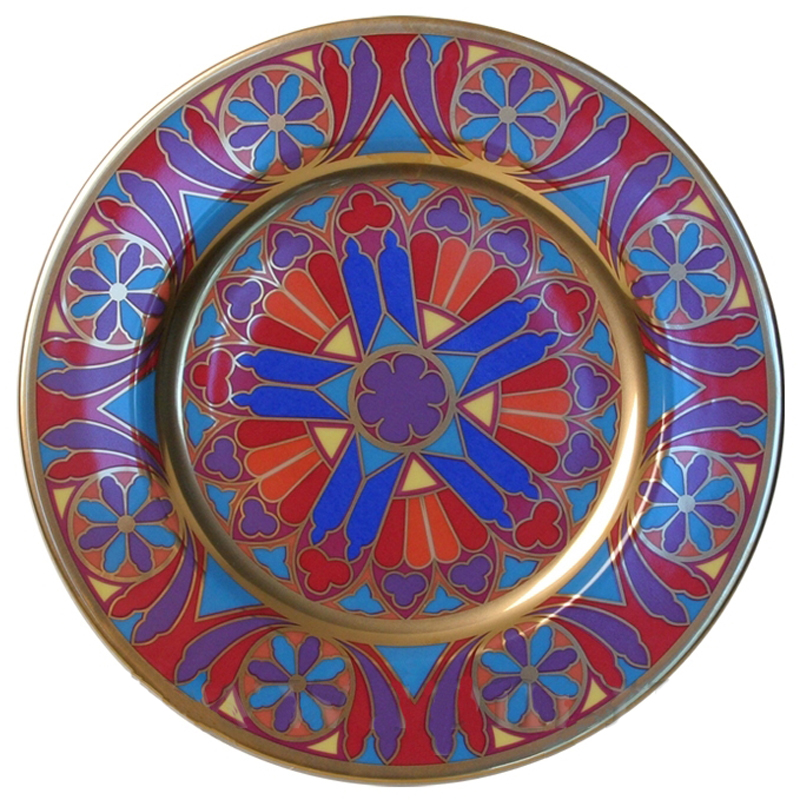 Decorative Wall Plate Mazarin Gothic #7 10.4"/265 mm Lomonosov Porcelain