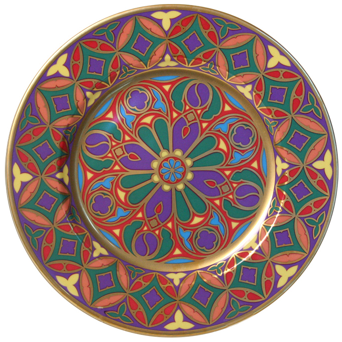 Decorative Wall Plate Mazarin Gothic #9 10.4"/265 mm Lomonosov Porcelain