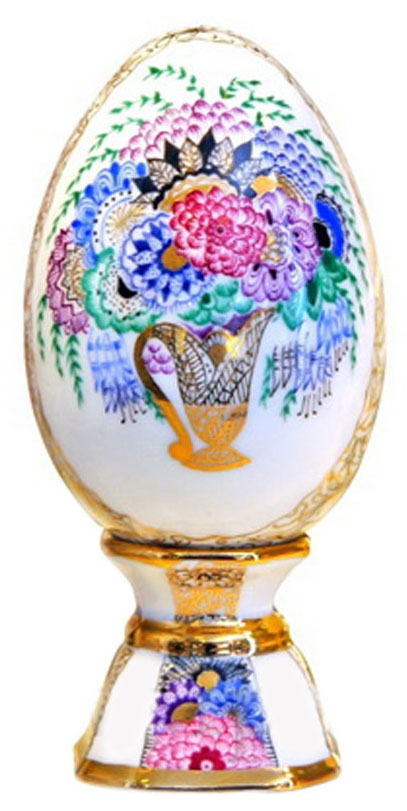 Easter Egg on Stand Bouquet Lomonosov Porcelain