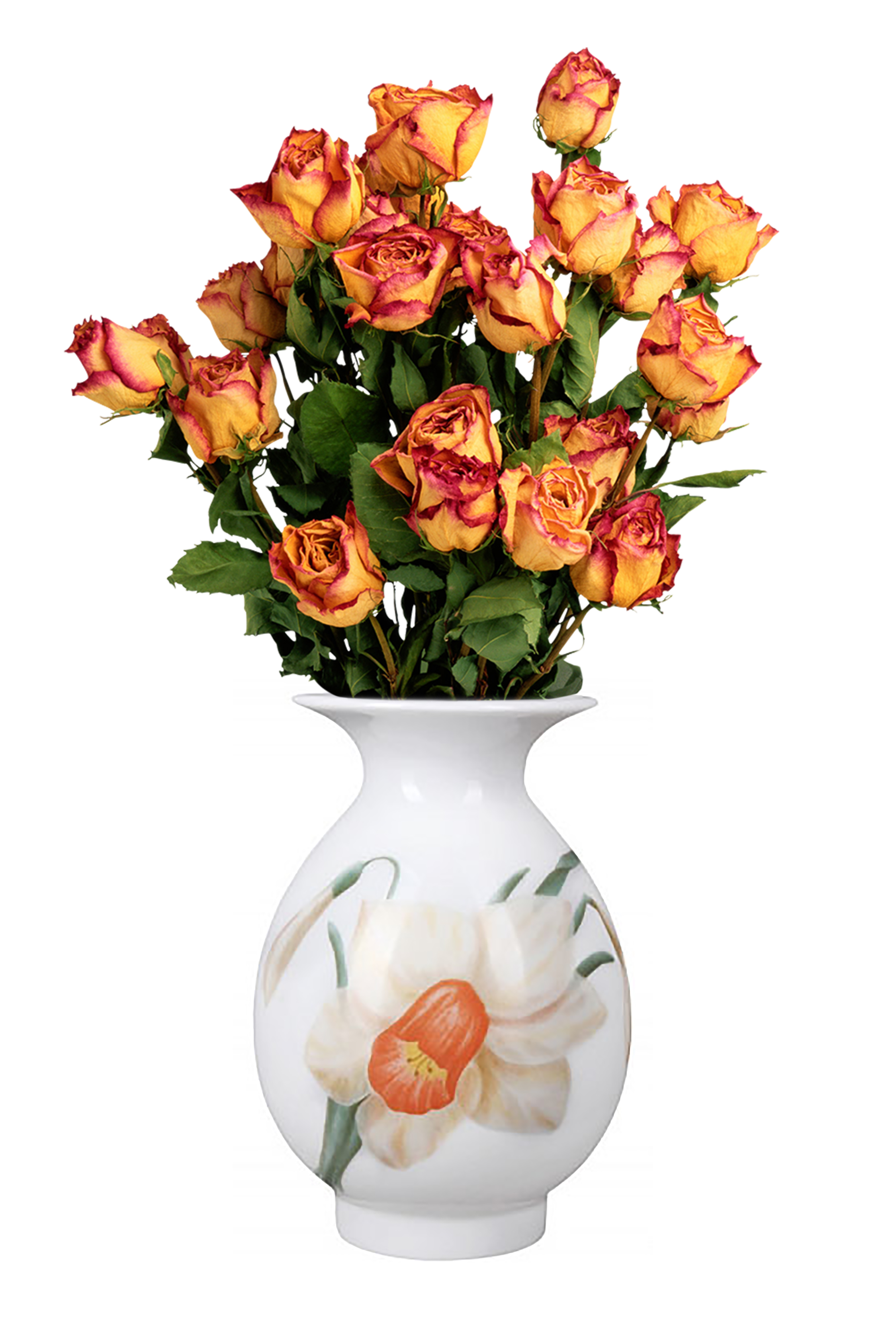 Flower Vase Birch Narcissus Lomonosov Porcelain