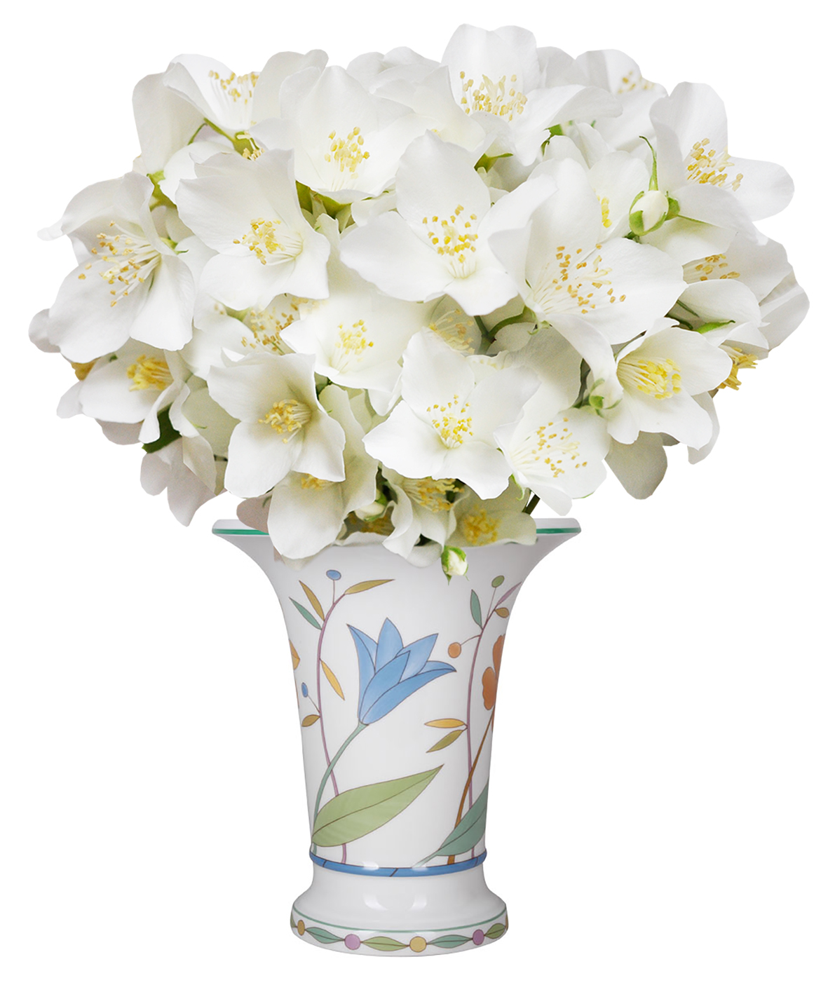Flower Vase Empire Style Blue Bells Lomonosov Porcelain