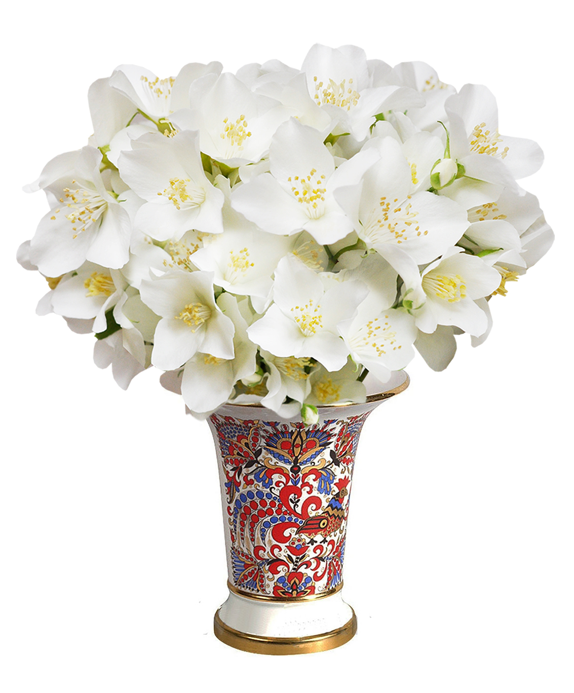 Flower Vase Empire Style Cockerels Lomonosov Porcelain