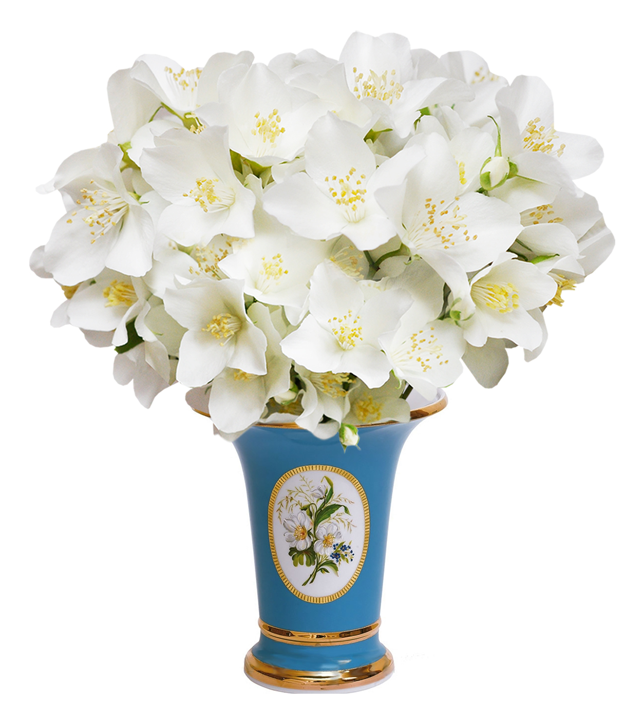 Flower Vase Empire Style Forget-me-Not Lomonosov Porcelain