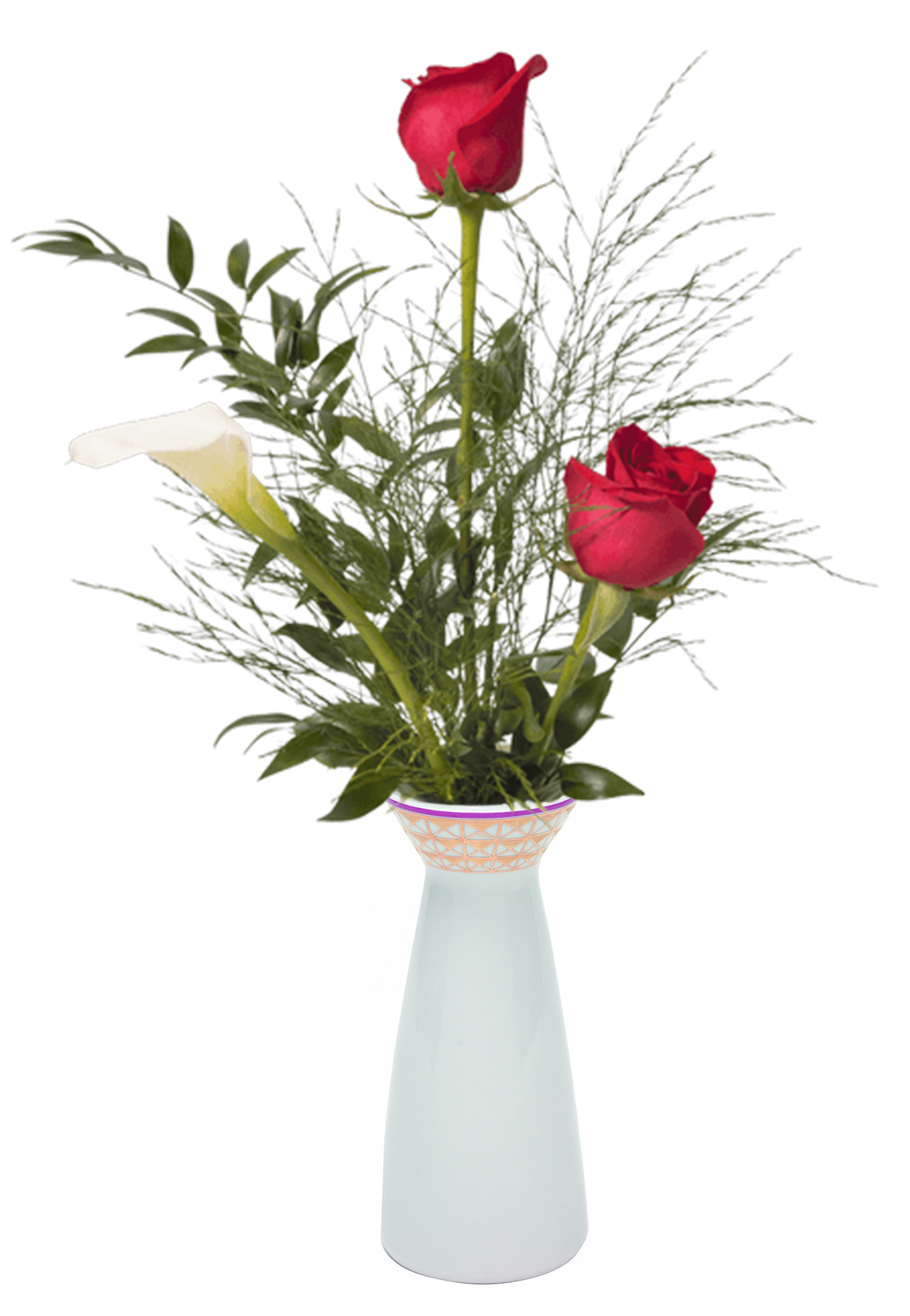 Flower Vase Youth Moscow River Lomonosov Porcelain
