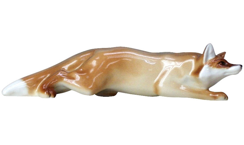 Fox Hunting Lomonosov Porcelain Figurine