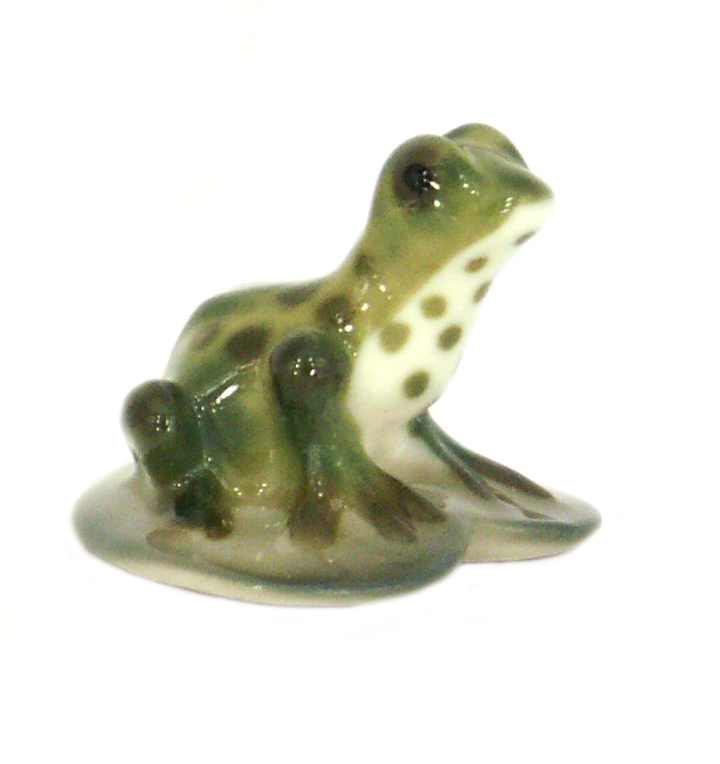 Frog Tiny Sweet Young Lomonosov Porcelain Figurine