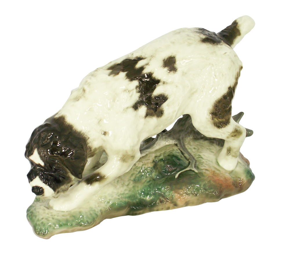 German Griffon Dog Lomonosov Porcelain Figurine