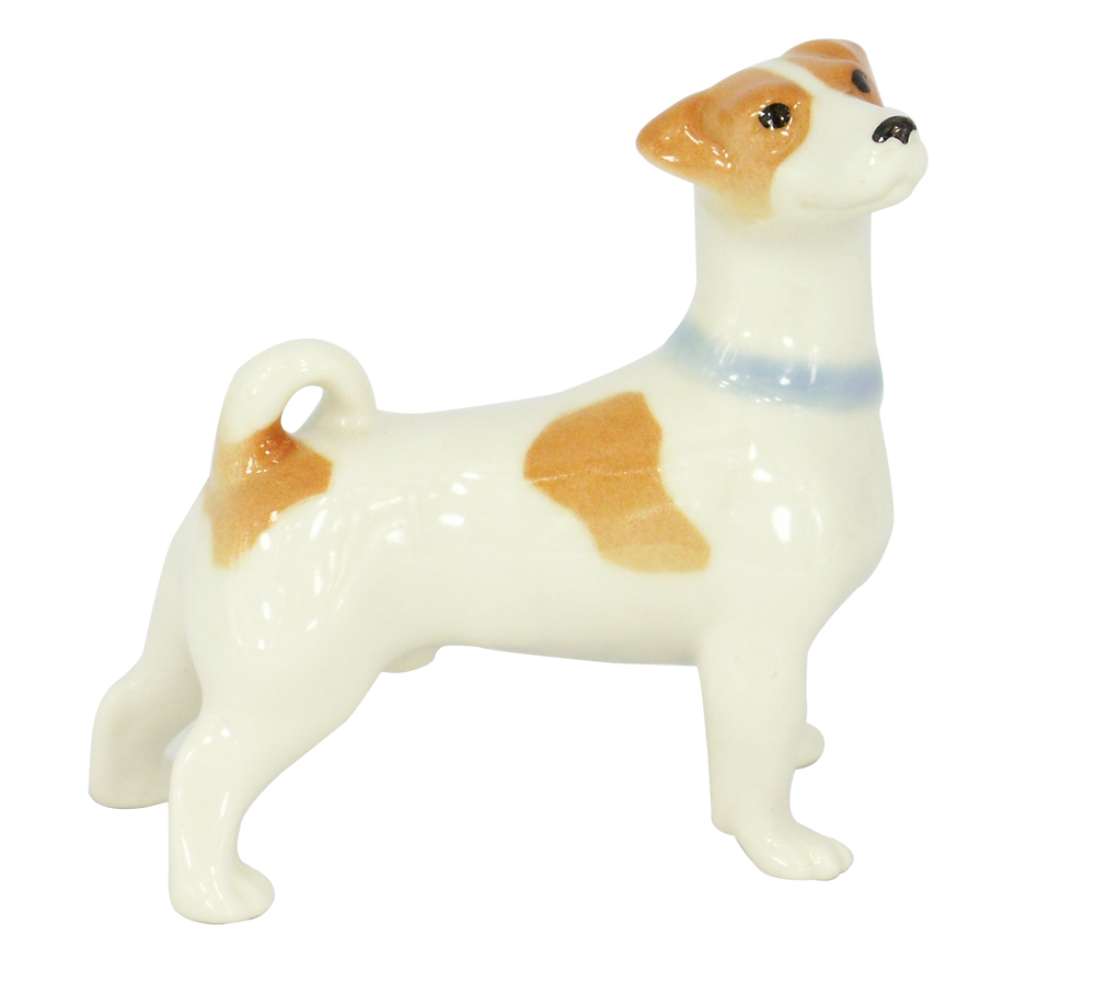 Jack Russell Terrier Dog Standing Lomonosov Figurine