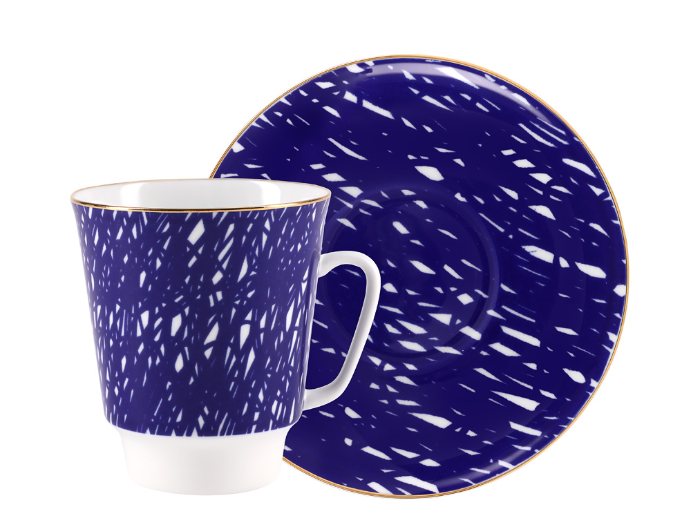 Lomonosov Bone China Porcelain Coffee Cup May Cool 5.6 fl.oz/165 ml 2 pc