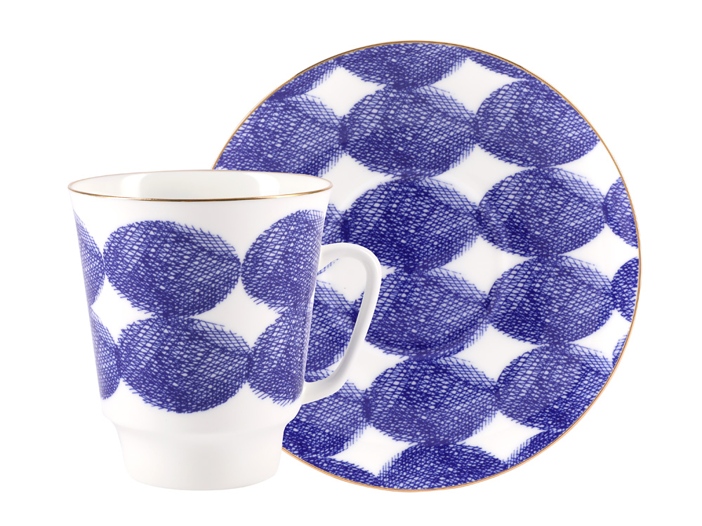 Lomonosov Bone China Porcelain Coffee Cup May Cosy 5.6 fl.oz/165 ml 2 pc