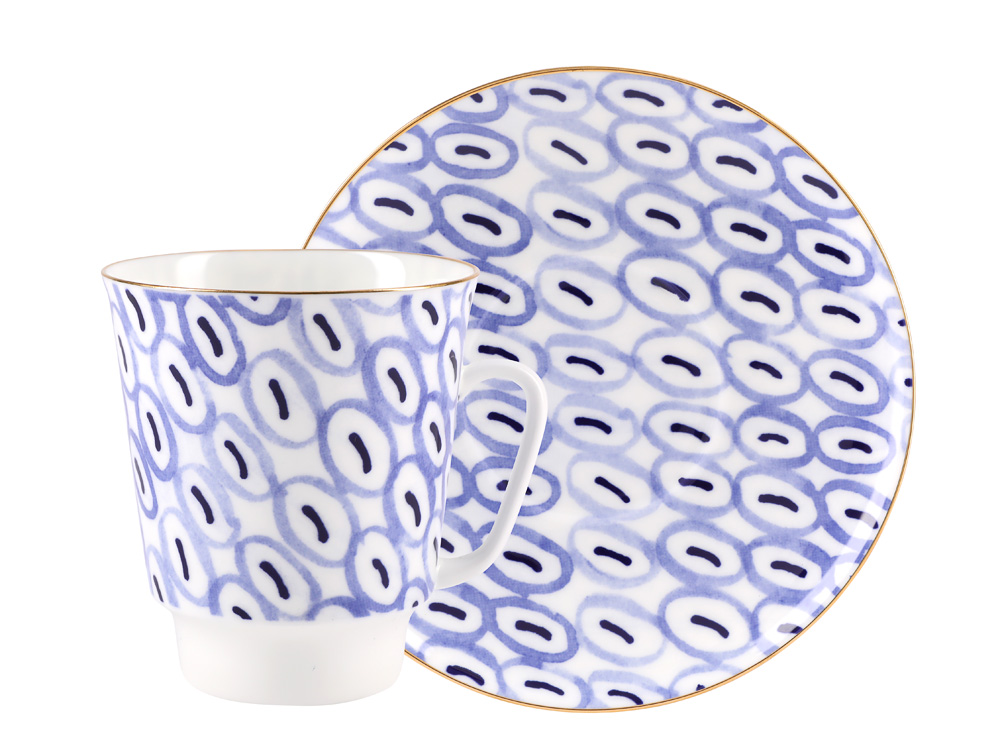 Lomonosov Bone China Porcelain Coffee Cup May Easy 5.6 fl.oz/165 ml 2 pc