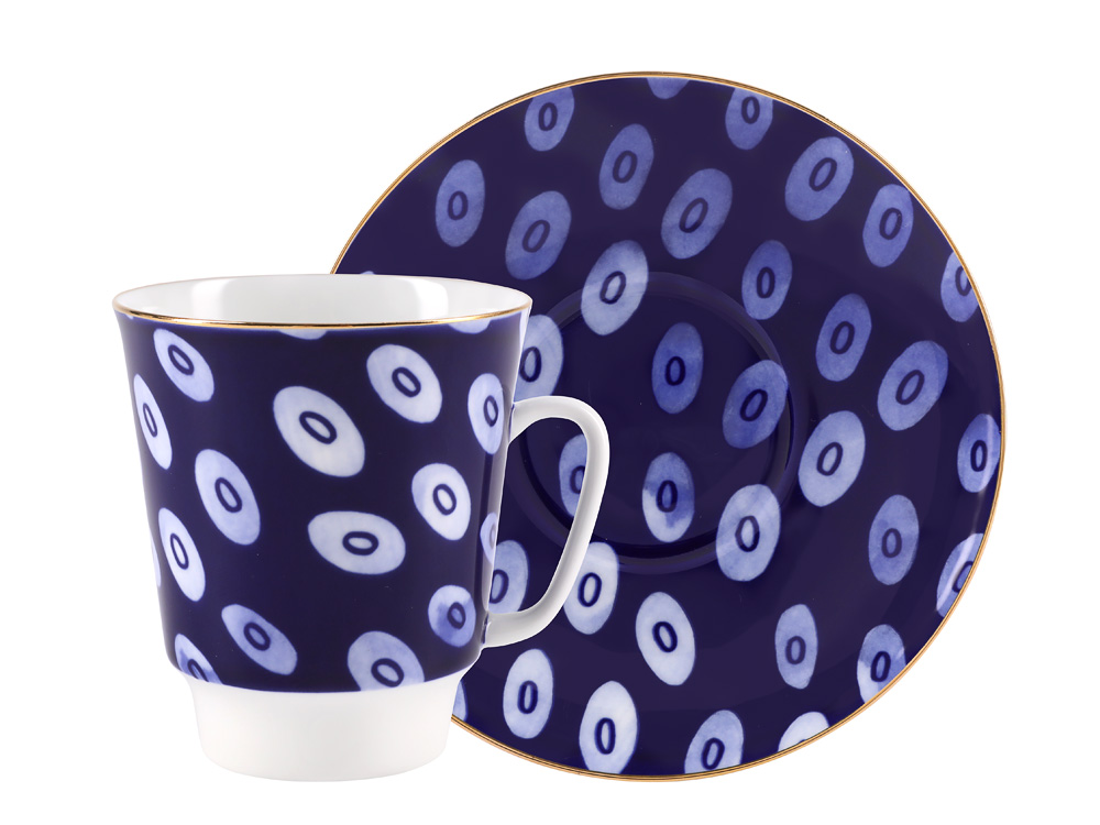 Lomonosov Bone China Porcelain Coffee Cup May Gentle 5.6 fl.oz/165 ml 2 pc