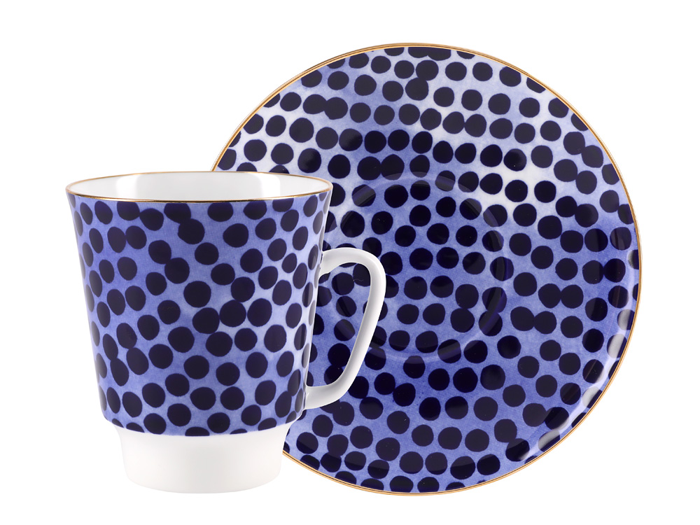 Lomonosov Bone China Porcelain Coffee Cup May Native 5.6 fl.oz/165 ml 2 pc