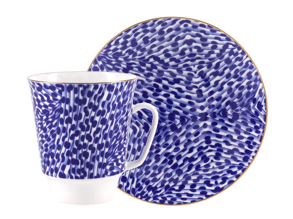 Lomonosov Bone China Porcelain Coffee Cup May Quiet 5.6 fl.oz/165 ml 2 pc