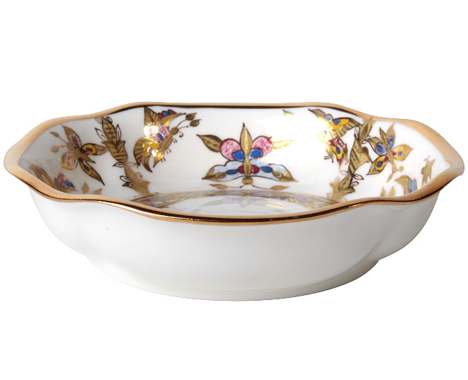 Bone China Porcelain Jam Dish Natasha Fantastic Butterflies D 4"
