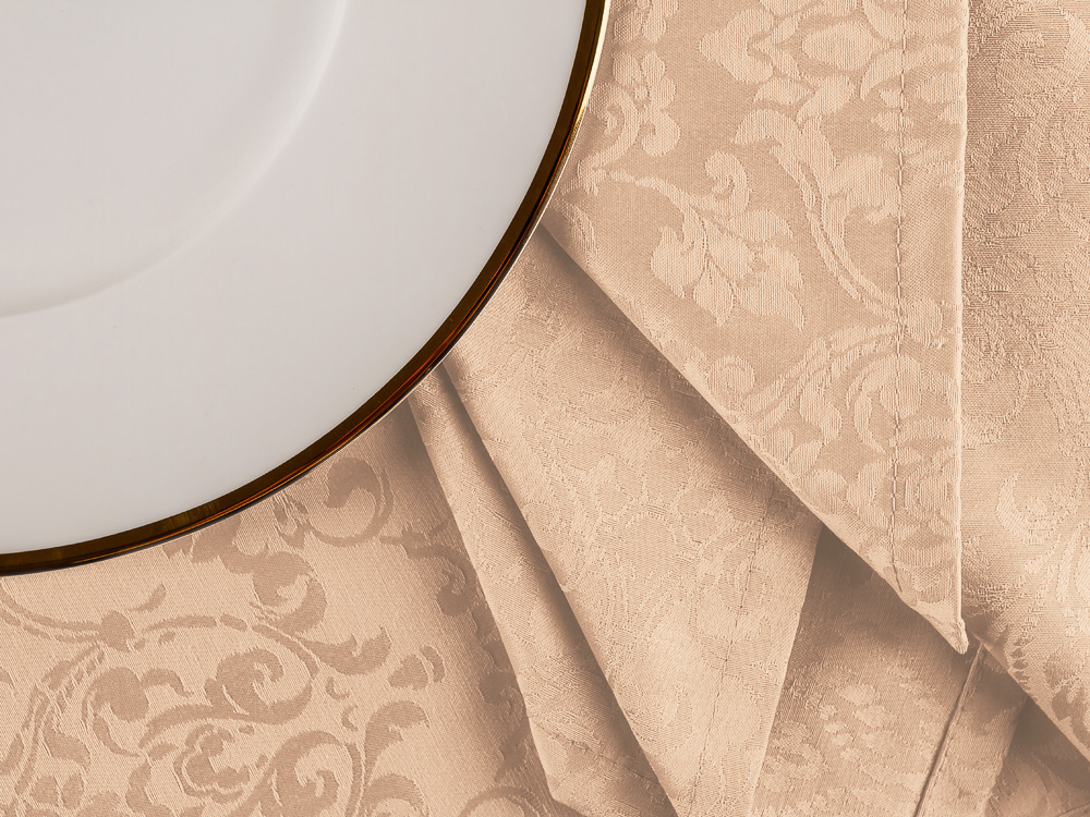 Lomonosov Napkins Set 6 pc Byzantium 17.7"x17.7" Peach