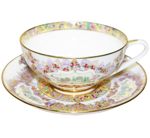 Lomonosov Porcelain Bona China Cup and Saucer Dome Eden 10 oz/300 ml