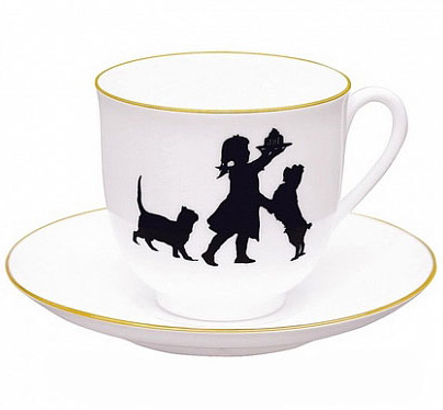 Bone China Cup and Saucer Birthday 6.1 fl.oz/180ml