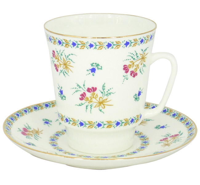 Bone China Cup and Saucer May Blue Bells 5.6 fl.oz/165 ml 2 pc