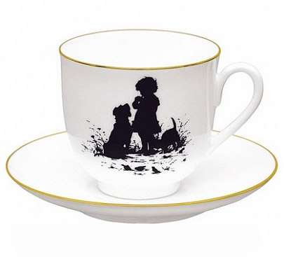 Bone China Cup and Saucer Friends 6.1 fl.oz/180ml