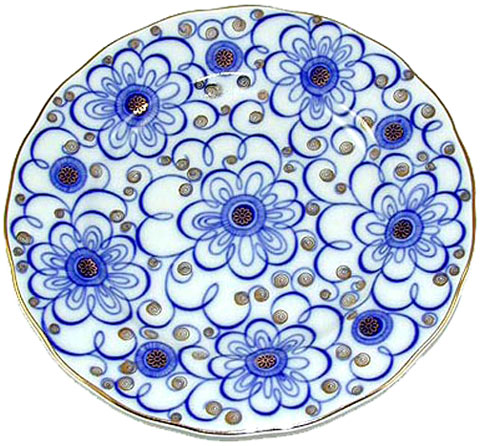 Lomonosov Porcelain Cake Dessert Plate Bindweed 7"/180 mm