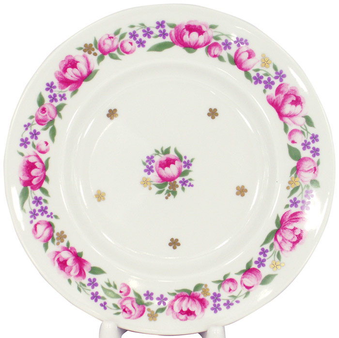 Lomonosov Porcelain Cake Dessert Plate Romantic Date 7"/180 mm