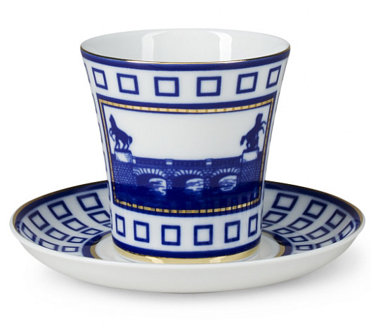 Lomonosov Porcelain Mug Anichkov Bridge Leningradskii-2 12.2 fl.oz/360 ml