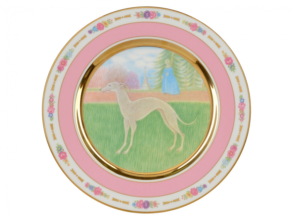 Decorative Wall Plate Italian Greyhound Dog 10.7"/270 mm 