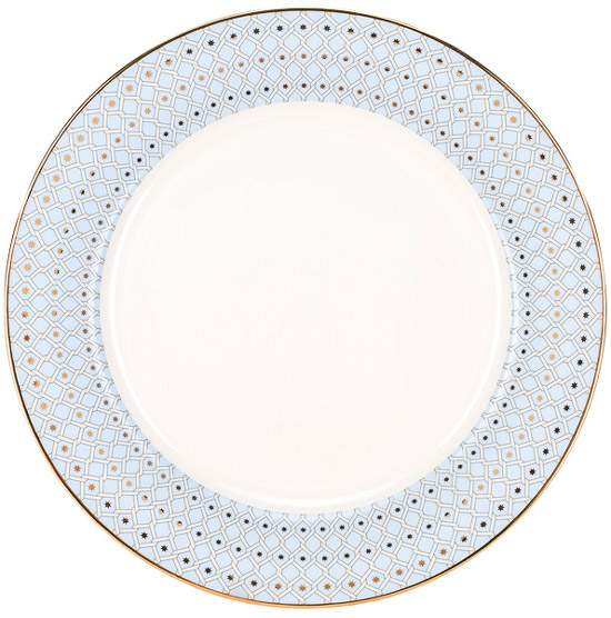 Lomonosov Porcelain Dinner Plate Azure Blue v.2 10.6"/270 mm