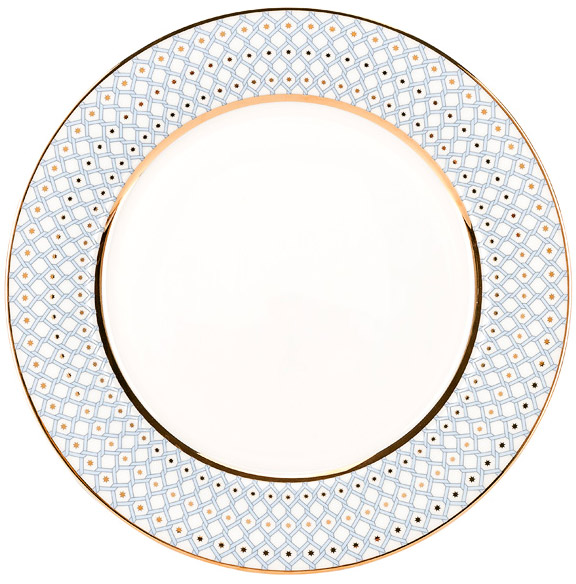 Lomonosov Porcelain Dinner Plate Azure Blue v.1 10.6"/270 mm
