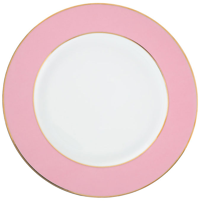 Lomonosov Porcelain Dinner Plate Frosty Fairytale Pink 8.5"/215 mm