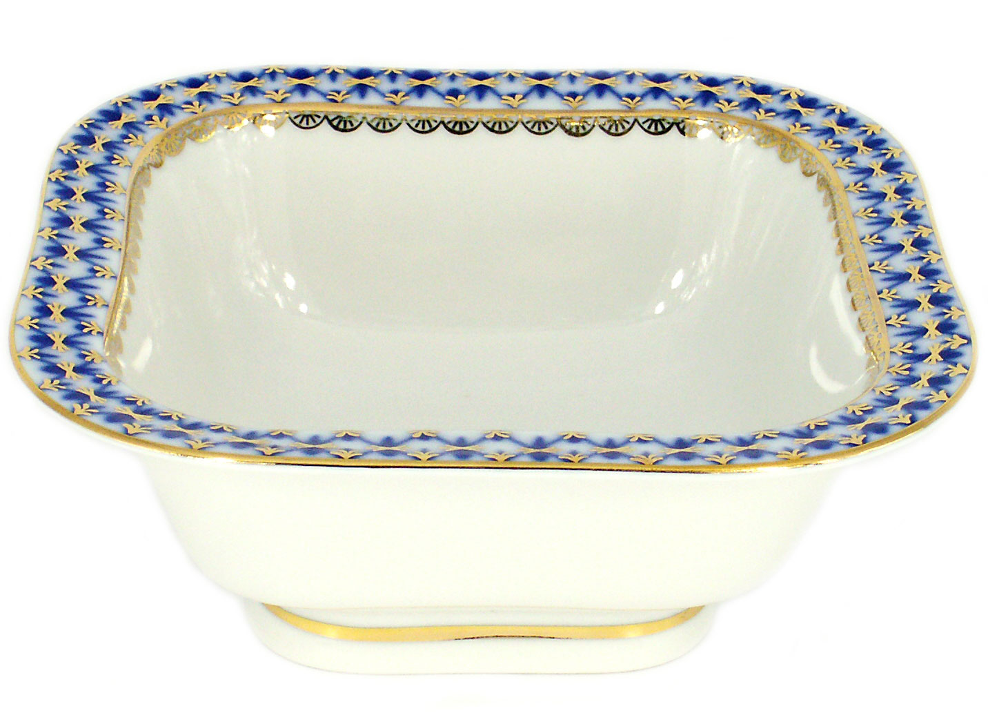 Lomonosov Porcelain Salad Bowl Cobalt Net (1 serv.) 5.75 oz / 170 ml