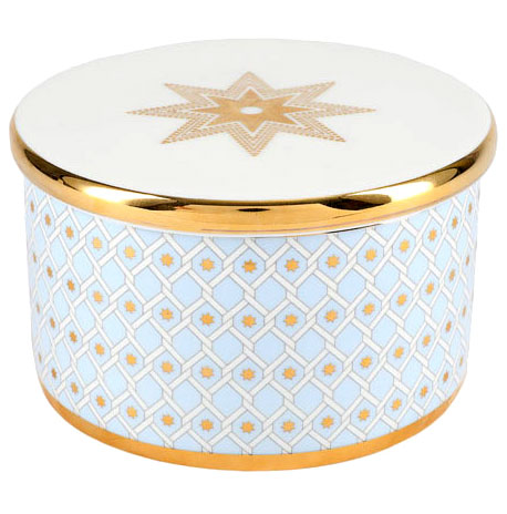 Lomonosov Porcelain Treasure Jewelry Box Azure