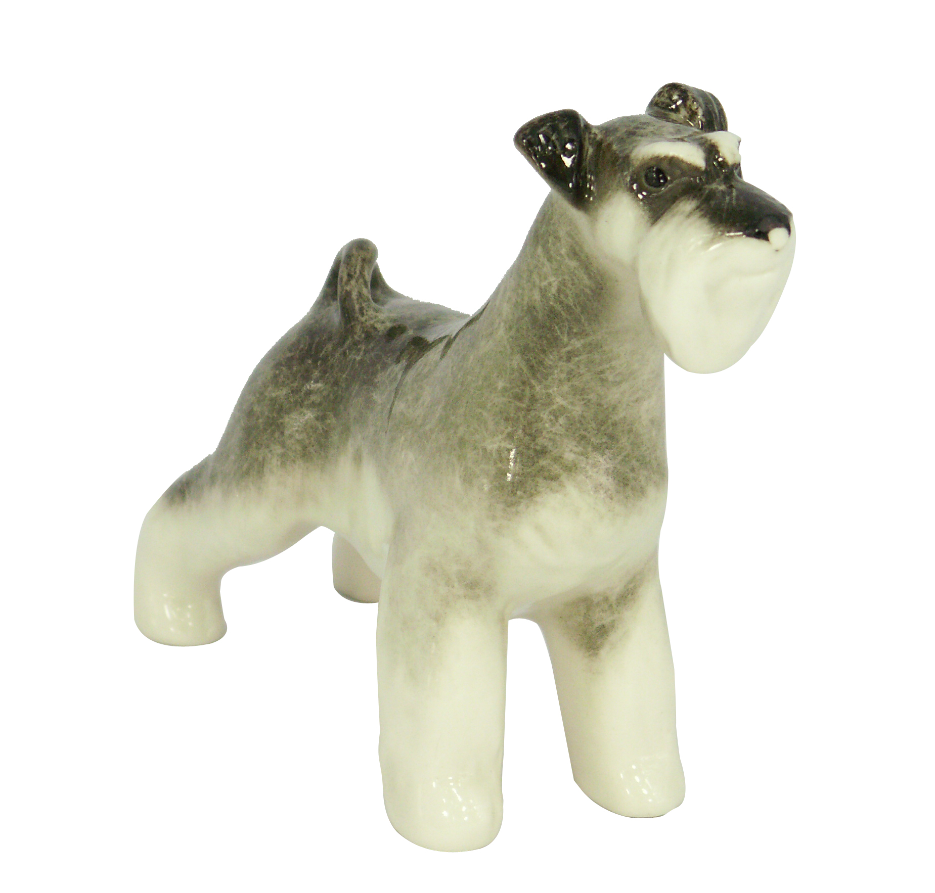 Miniature Schnauzer Dog Standing Lomonosov Figurine