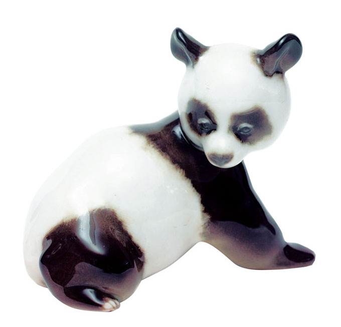 Panda Baby Lomonosov Porcelain Figurine