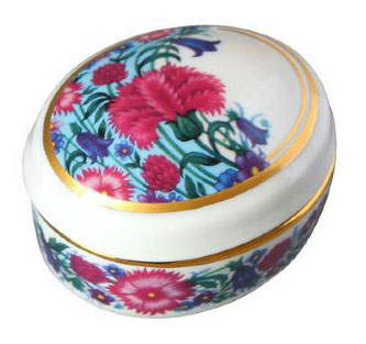Porcelain Treasure Jewellery Bijou Oval Box Eternal Summer 
