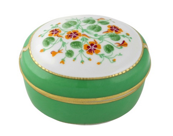 Porcelain Treasure Jewellery Oval Box Nasturtium