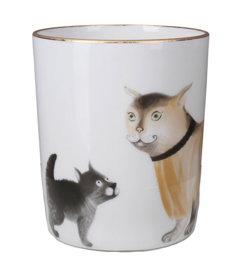 Lomonosov Porcelain Mug Friends Snowy Morning 12.8 fl.oz/380 ml