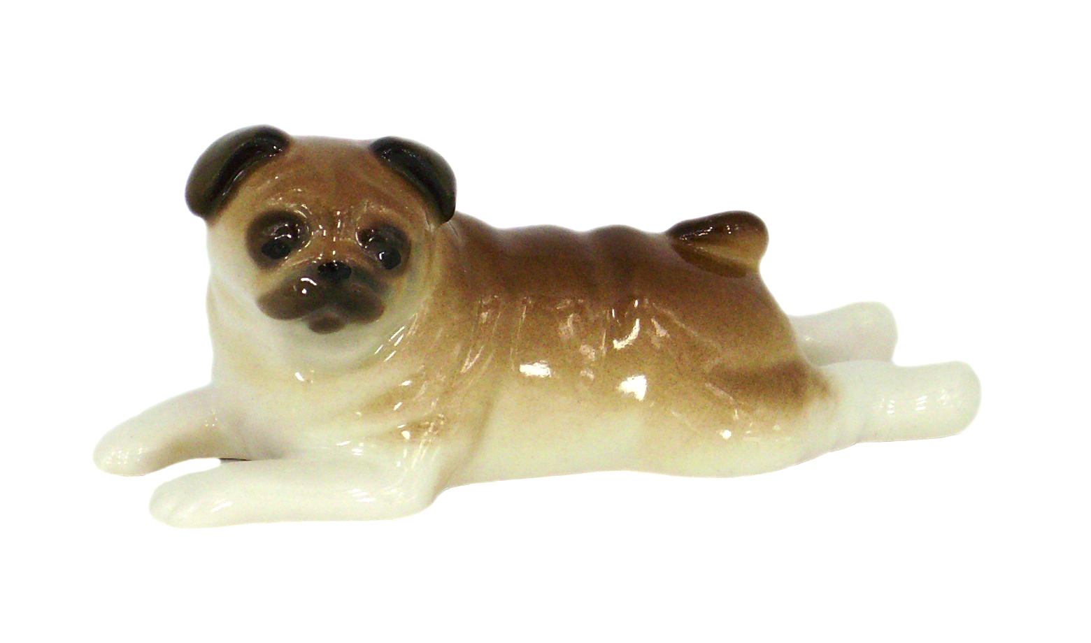 Pug Dog Lying Lomonosov Figurine